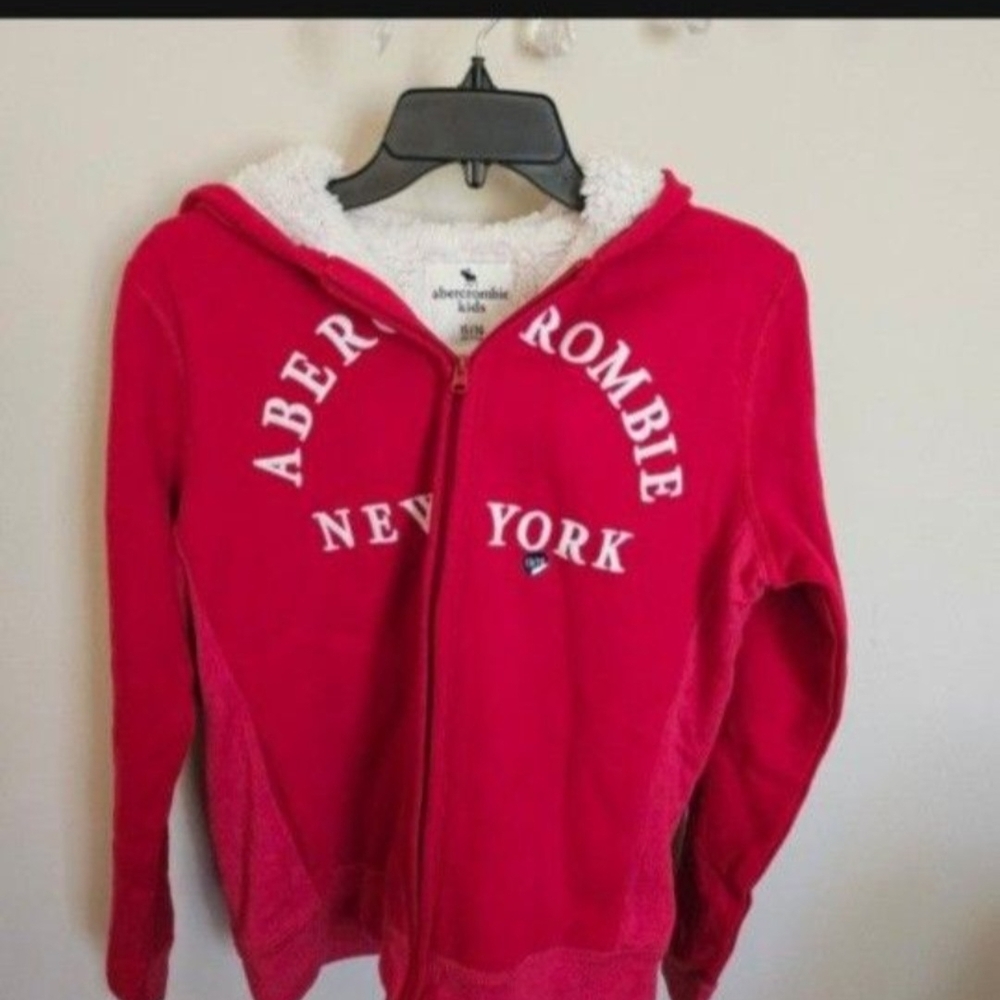 Abercrombie Kids Red Zip-Up Jacket
